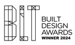 Logo der Built Design Awards Gewinner 2024 in modernem Linien-Design